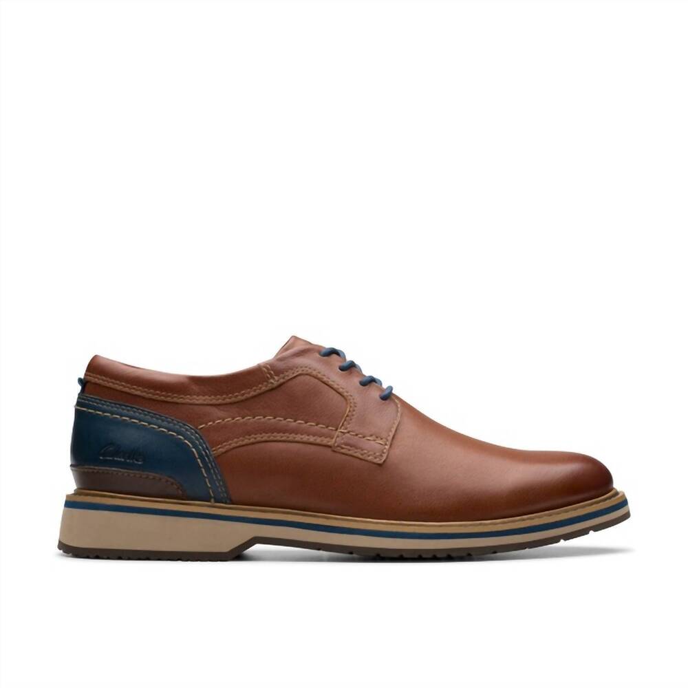 NEW CLARKS men's monahan plain shoe in tan